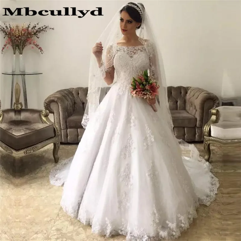 Mbcullyd Пышное Бальное Платье Свадебные Платья 2019 элегантные свадебные платья с