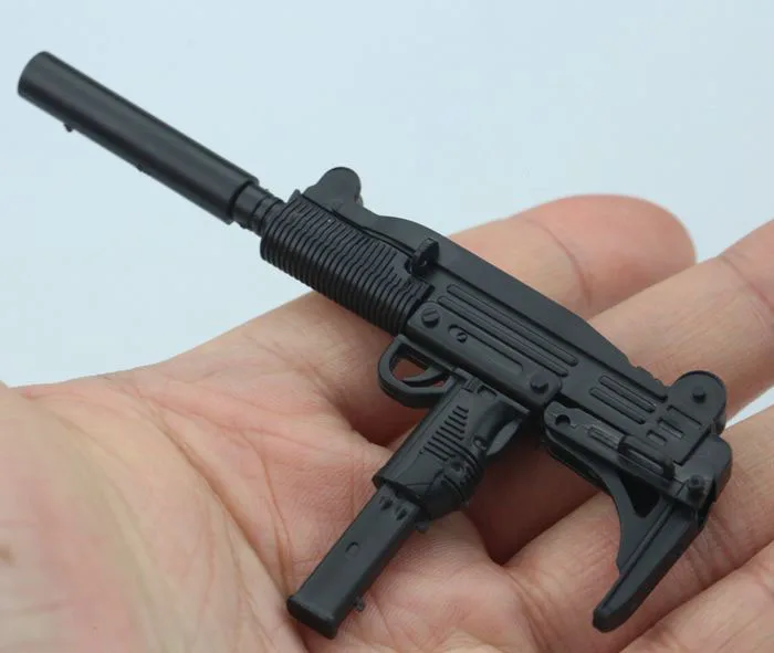 1:6 масштаб UZI Submachine пистолет пластиковая пушка в сборе головоломка модель для 1" Солдат Военного Оружия строительные блоки ребенок коллокации