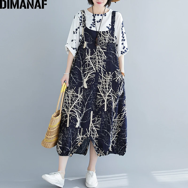 Женские комбинезоны в стиле оверсайз свободные длинные брюки с винтажным