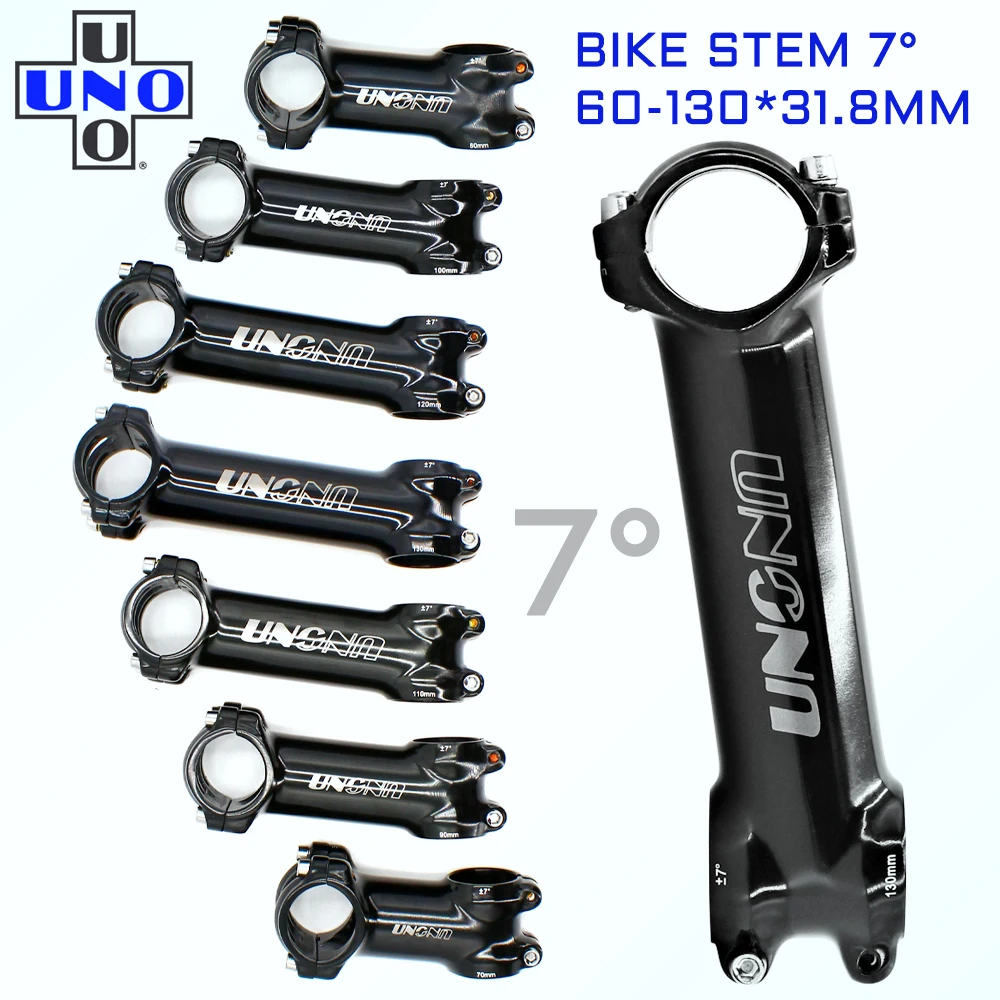 Potence De Vélo En Alliage D'aluminium - 31,8 Mm - 7°/17°/35° - 60 à 130 Mm - Universelle (Noir)