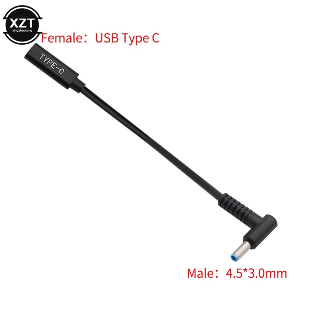 Зарядный кабель для ноутбука Hp ProBook 430 G3 450 455 470 440 USB Type C Female до 4 5*3 0 мм штекер Dc