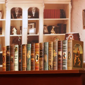 

European Style Retro Home Ornament Decoration Books Photography Prop Books fang zhen shu Fake Book BFG-28