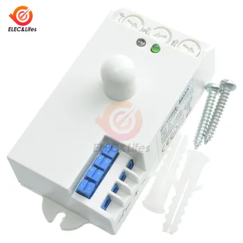

DC 12V-24V 5.8GHz Microwave 360 Degree Radar Motion Sensor Body Motion sensor Induction Switch for LED Light Switch
