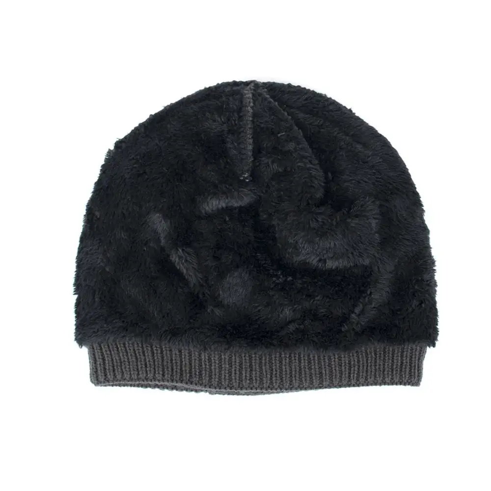 RoxCober Зимняя Теплая Шапка бини Skullies бархатная шапка пуловер вязаная для мужчин и