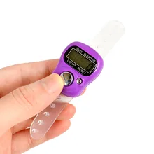 Mini dígito lcd digital golfe dedo mão anel ponto marcador linha tally contador eletrônico clicker para costura tricô tecer ferramenta