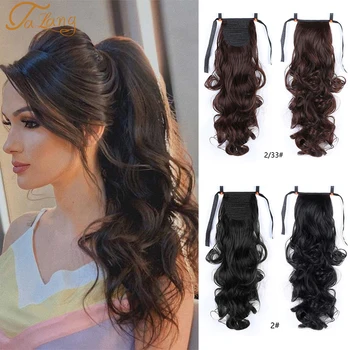 

TALANG Long Curly Ponytail Heat Resistant Clip In Tail Hair Extensions Wrap onhair clip clip in hair extensions clips hair