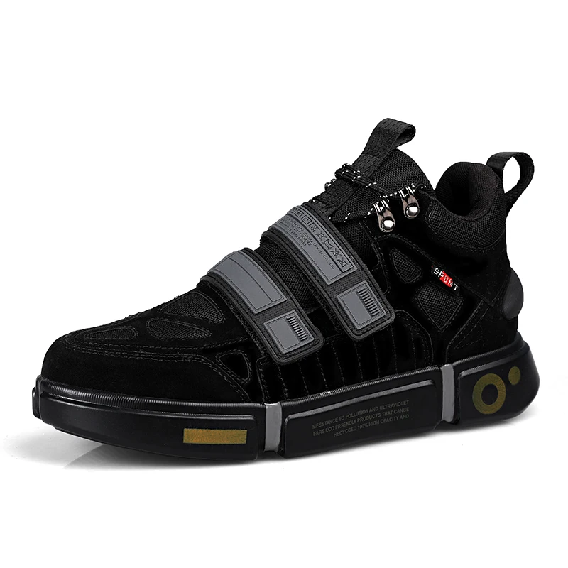 Новые стильные мужские кроссовки, дышащая Спортивная обувь для мужчин на толстой подошве, спортивная обувь, удобные кроссовки, размер 36-45, Zapatillas - Цвет: Black