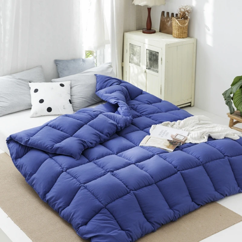 

New Winter Comforter Superfine Fiber Filling Duvet Quilted Quilt King Queen Size Comforter Blanket Cotton Bedding 1pc #a