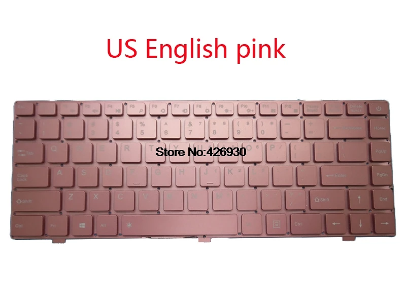 US pink Ноутбук US RU Клавиатура для chuwi для LapBook CWI539 14,1 US английский RU Россия черный/серебристый/розовый без рамки Новинка - Цвет: US pink