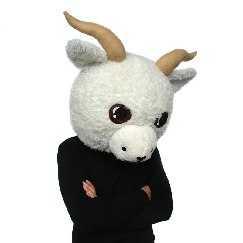 

Net Red Sheep Cartoon Doll Sheep Mask Doll Sheep Head Cover Marriage Proposal Walking Hair Flyer Sheep Carnival Halloween Xmas