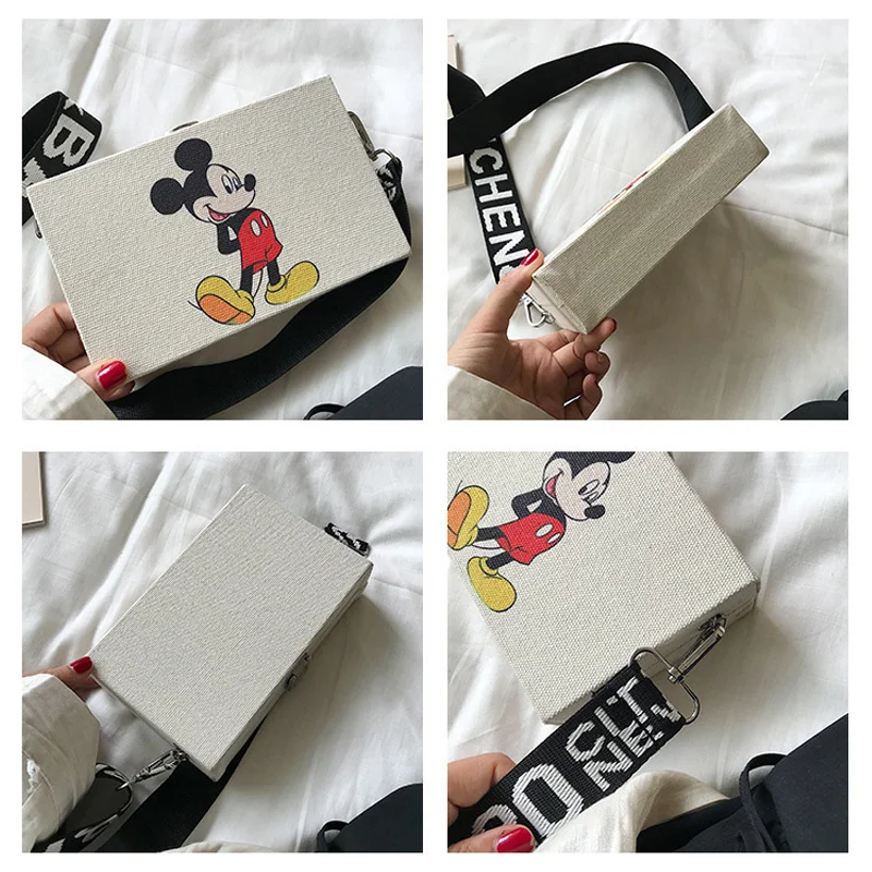 Disney Микки Маус сумка-мессенджер мультфильм женские сумки на плечо через плечо Мода Досуг Девушки Путешествия сумка прекрасный плюш