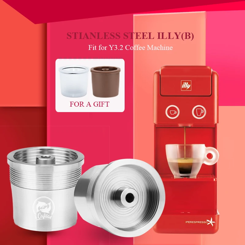 Acier Inoxydable rechargeables Café Capsule Tasses Réutilisables filtre à café pour Illy 