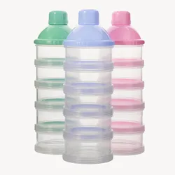 1Pcs 5 Cell Portable Baby Milk Powder Box Infant Feeding Milk Powder Storage Box Dispenser Baby Accessories
