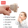 70/55/50/40mm Wood Teether Ring Smooth Surface Natural Wooden Rodent Baby Teething Ring Toy DIY Making BPA Free Baby Teether Toy ► Photo 1/6