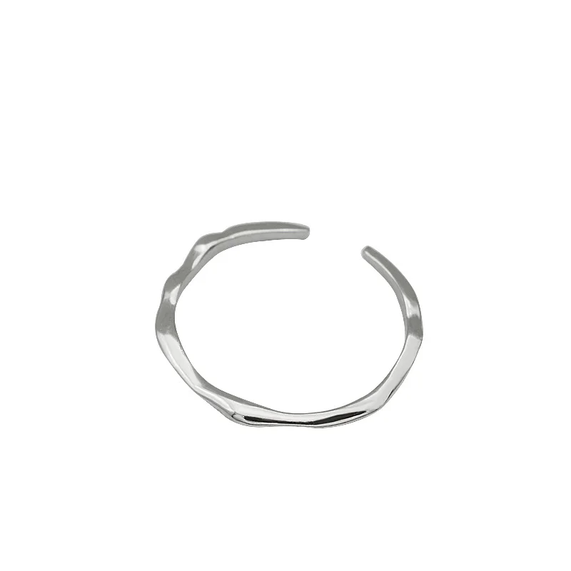 Silvology, 925 пробы, серебряное, тонкая линия, хвост, кольцо, элегантное, минималистичное, ожерелье, открытые кольца для женщин, Несимметричное, простое ювелирное изделие