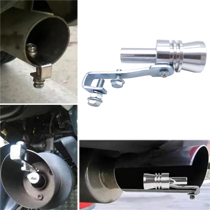 Black M MoO1deer Universal Car Turbo Sound Muffler Exhaust Pipe Blow-Off Vale Simulator Whistle for Your Love Car