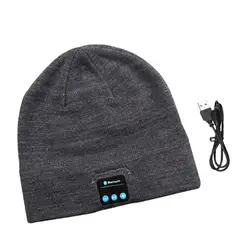 Bluetooth наушники музыкальная шапка, сезон осень-зима беспроводные наушники шапка гарнитура с микрофоном для Meizu Sony Xiaomi телефон игровая