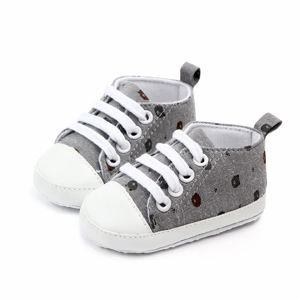 Brand New Newborn Baby Toddler Girl Canvas Casual Shoes Infant Boy Girl Pram Soft Sole Prewalker Anti-slip Sneakers