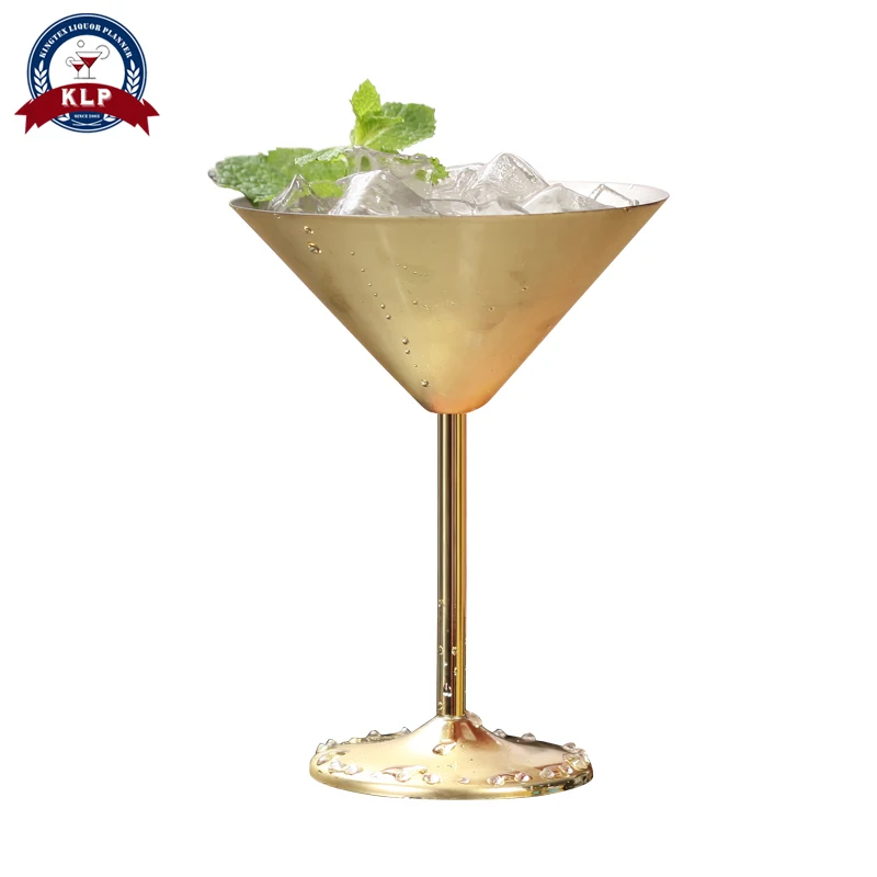 

Stainless Steel 230ML Martini Champagne Golden Shot Wine Glass Goblet