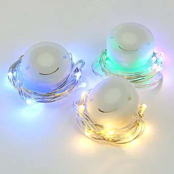 

Smiley LED Night Light Button Cell Led Lamps Candle Light Flicker/ Lit Work Mode Home Living Room Decoration