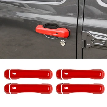 

CITALL 8Pcs Red Car Door Handle Trim Cover Fit For Jeep Wrangler JL 4-Door 2018 2019 JT Gladiator 2020