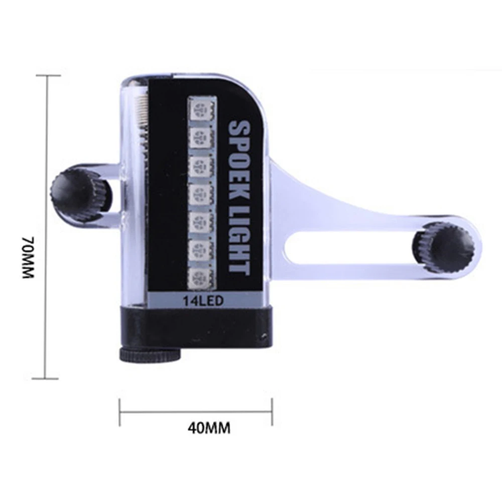 14 LED Bicycle Wheel Signal Tire Spoke Light Colorful 30 Changes Bike Motorcycle Safety Night Cycling Lights Accessories BC0048 (2)