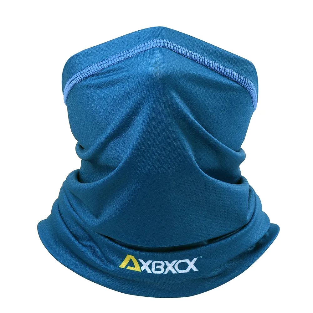 Дышащая повязка на шею, эластичная бандана, трубчатые шарфы, шапка-снуд, головной убор, маска на половину лица, велосипедная головная повязка для женщин и мужчин - Цвет: Deep Blue