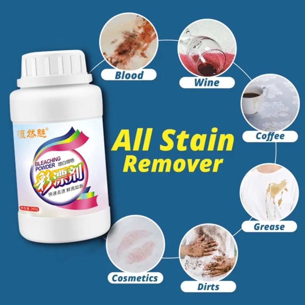 Laundry Detergent Washing Powder Color Proof Bleach  Powder Stain Remover Whitening Strong Detergent (10)