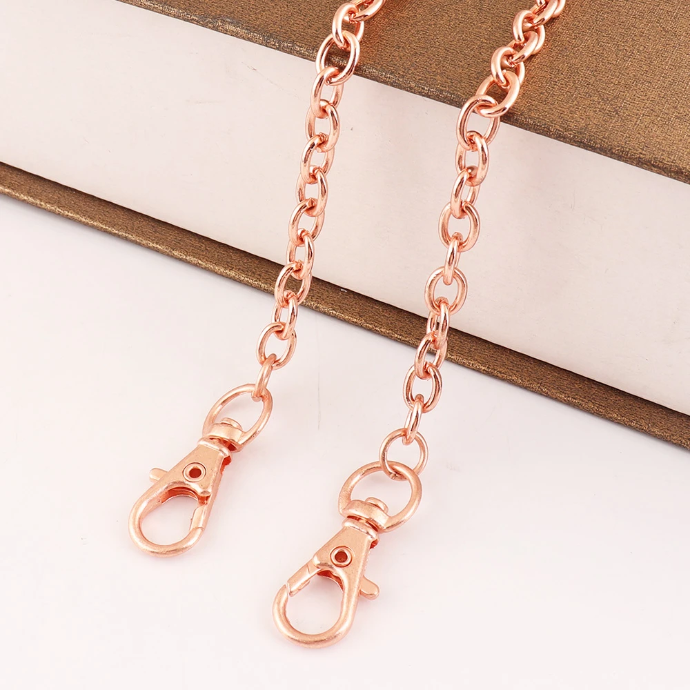 Cadena de Metal de 3 pies (90cm), 6x8mm, oro rosa para bolso de mano, bandolera, linterna, bolso de hombro, cinturones, accesorios de correa|Materiales de artesanía - AliExpress