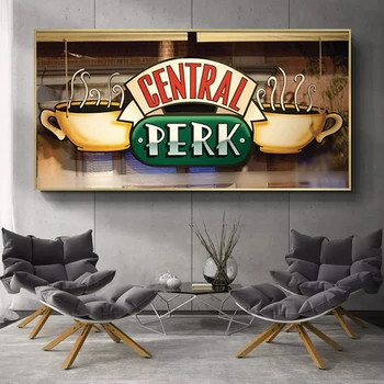 

Central Perk Cafe Canvas Painting Friends TV Show Posters and Prints Scandinavian Wall Art Picture for Living Room Cuadros Decor