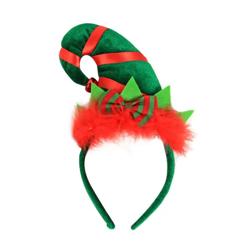 Рождественские повязки на голову, головные уборы с рождественской елкой, вечерние головные уборы, повязка на голову с застежкой, украшения на голову, аксессуары, подарки на вечерние - Цвет: 23x17cm