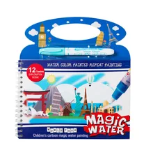 Livre de peinture à l'eau magique pour enfants, livre de coloriage, Protection de l'environnement, tableau de peinture à couleurs, jouet, cadeau