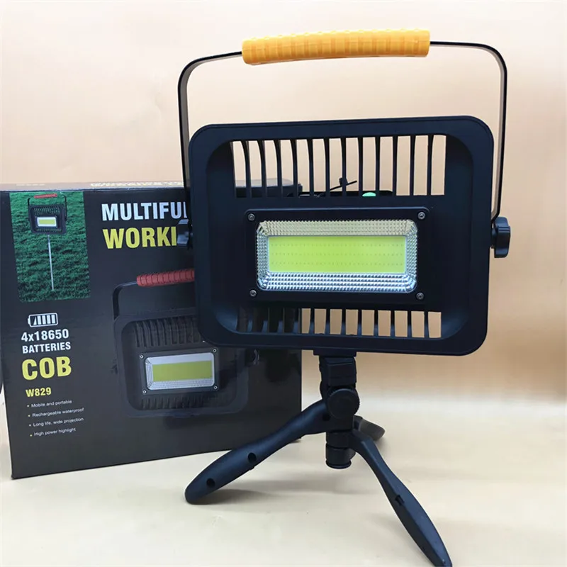 

Прожектор рабочий с Cob матрицей, перезаряжаемый портативный Светодиодный точечный светильник со штативом, наружное освещение для кемпинга, 4 шт./лот