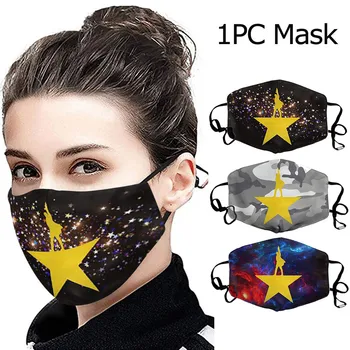 

1pcs Unisex Casual Printing Outdoor Mouth Mask Washable Reuse Face Mask Mouth Muffle Mouth Breathable Adult Mask Mascarillas