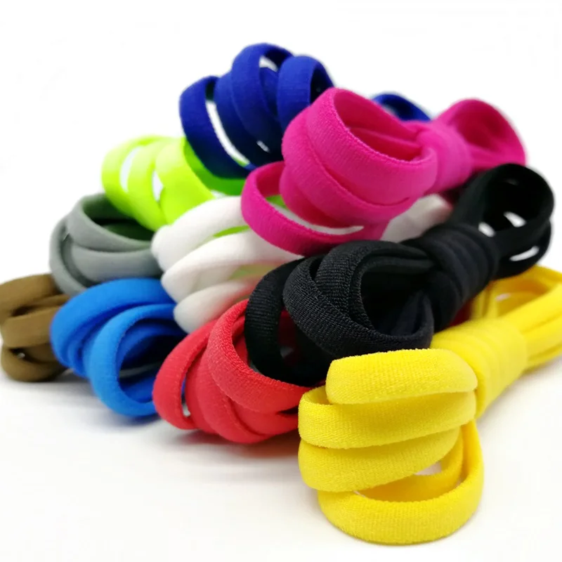 1 пара шнурки без завязок эластичные запирающиеся круглые шнурки быстрые ленивые шнурки 22 цвета