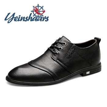 

Genuine Leather Mens Shoes Fashion Oxford Prom Evening Long Dresses Formal Shoes Elegant British Style High Quality Wedding Shoe