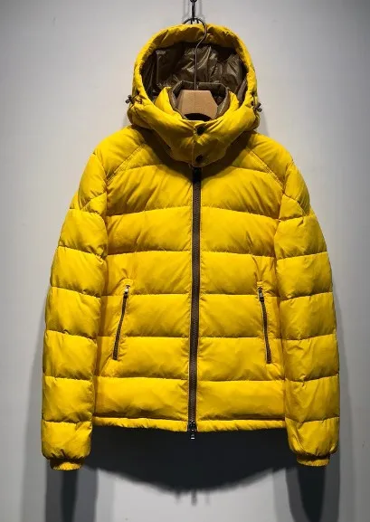 Новое поступление, Утепленные зимние куртки, парка, мужской пуховик, зимняя теплая верхняя одежда с капюшоном, теплые мужские пуховики, повседневные пуховики, парки - Цвет: Цвет: желтый