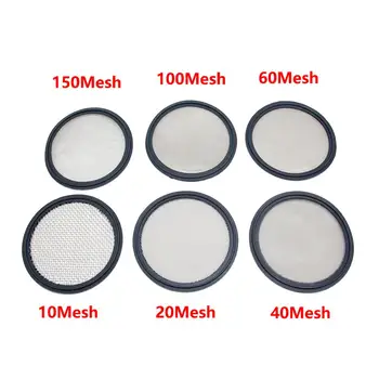 

Metel Tri clamp gasket with screen mesh 100mesh sreen gasket FKM FPM FDA food grade metal sreen gasket 60 mesh / 150mesh