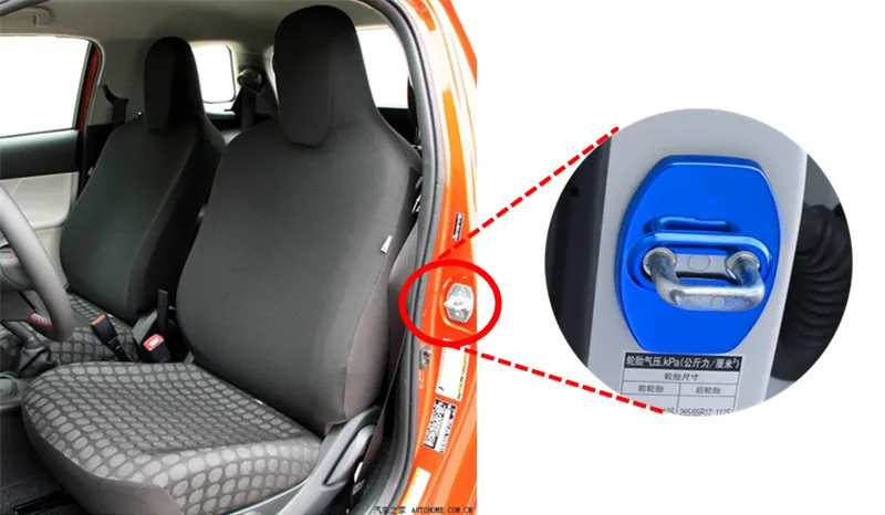 Car Door Lock Cover FLYJ Car Door Lock Car sticker cover Protect Buckle Cover Latch Stop Anti Rust accessories For Toyota scion XA XB XD IQ TC