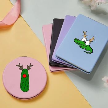 

Funny Pattern Lady Makeup Mirror Mini Girl Portable Folding Double-Sided Pocket Compact Vanity Cosmetic Mirrors Facial Care Tool