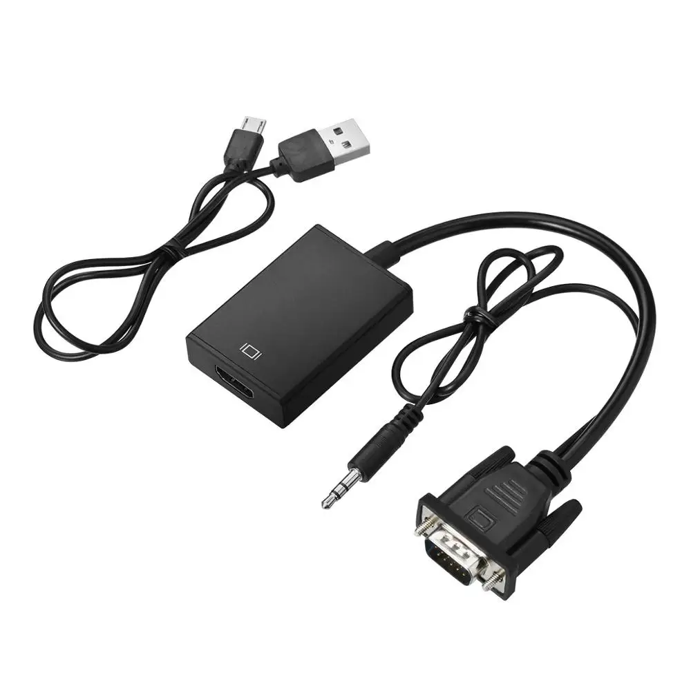 Переходник с VGA на HDMI папа 1080P|Адаптеры AC/DC| |