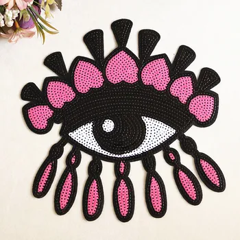 

Evil Eye Embroidered Sew on Patches for Clothes Large Embroidery Applique Patch Sewing DIY Parts Patches Handmade DIY