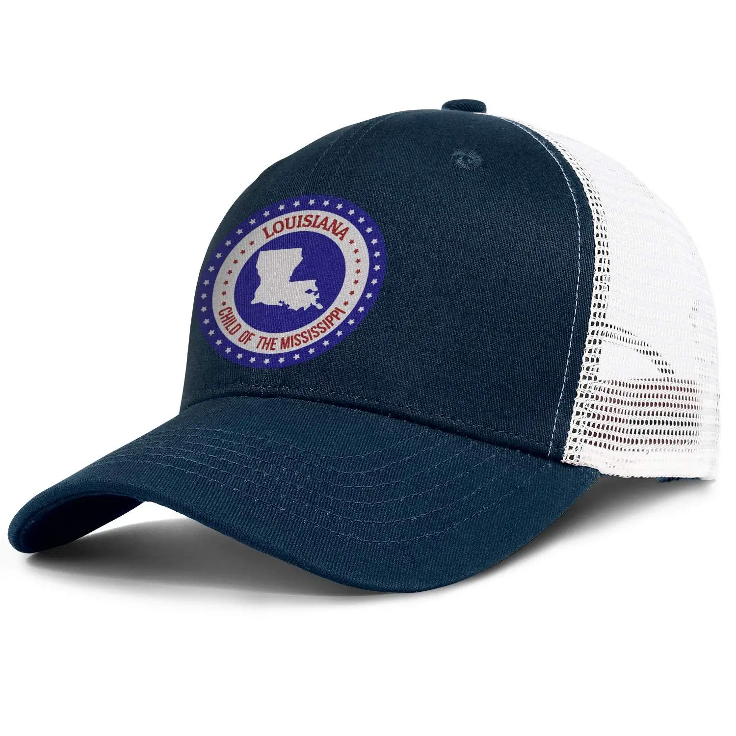 Унисекс WomensSmooth Denim Dad Hat Packable USA-Louisiana-Child-of-The-Mississippi-спортивная бейсболка, шапка