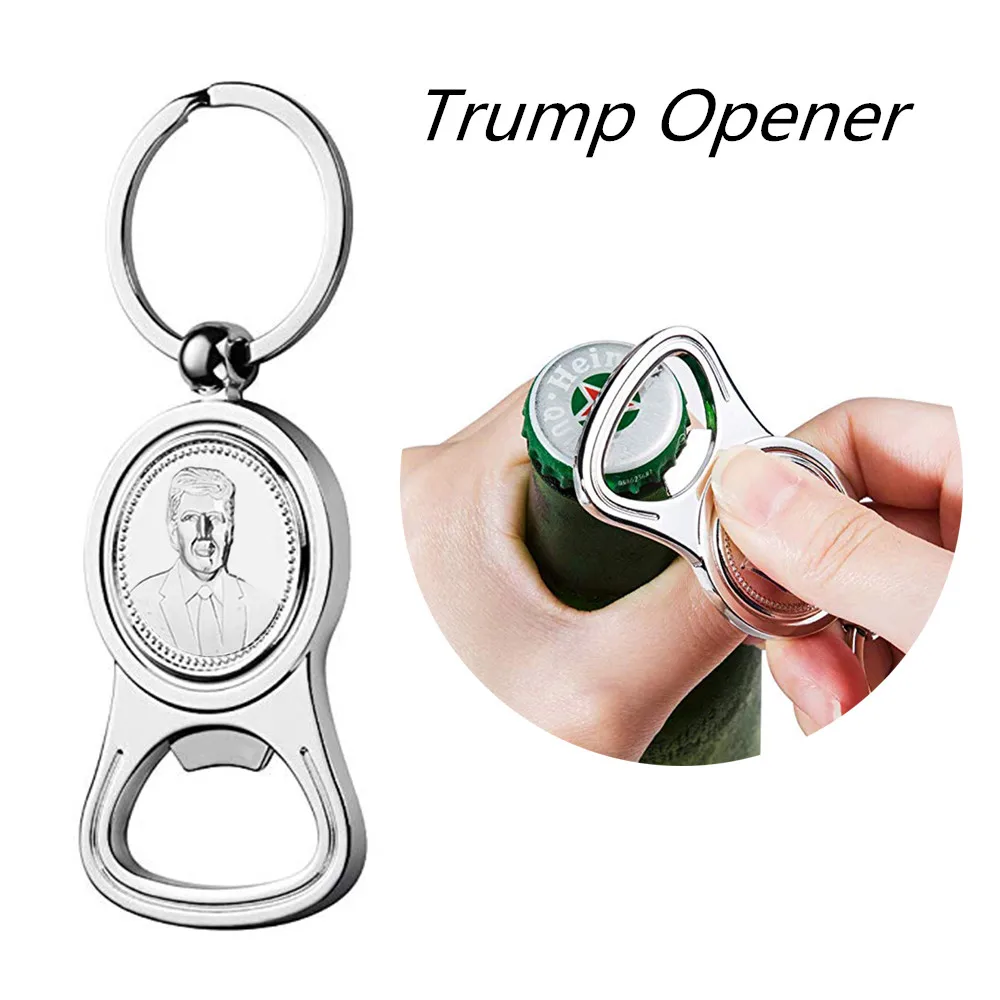 Креативный 1 шт. подарок цинковый сплав Trump открывалка для пива консервная открывалка Открывалка для бутылок брелок для ключей кольцо для ключей красочные