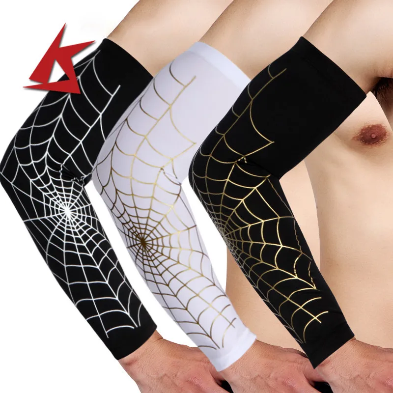 

Lycra Ultra-stretch Spider Web Basketball Volleyball Arm Guard Sports Elbow Guard