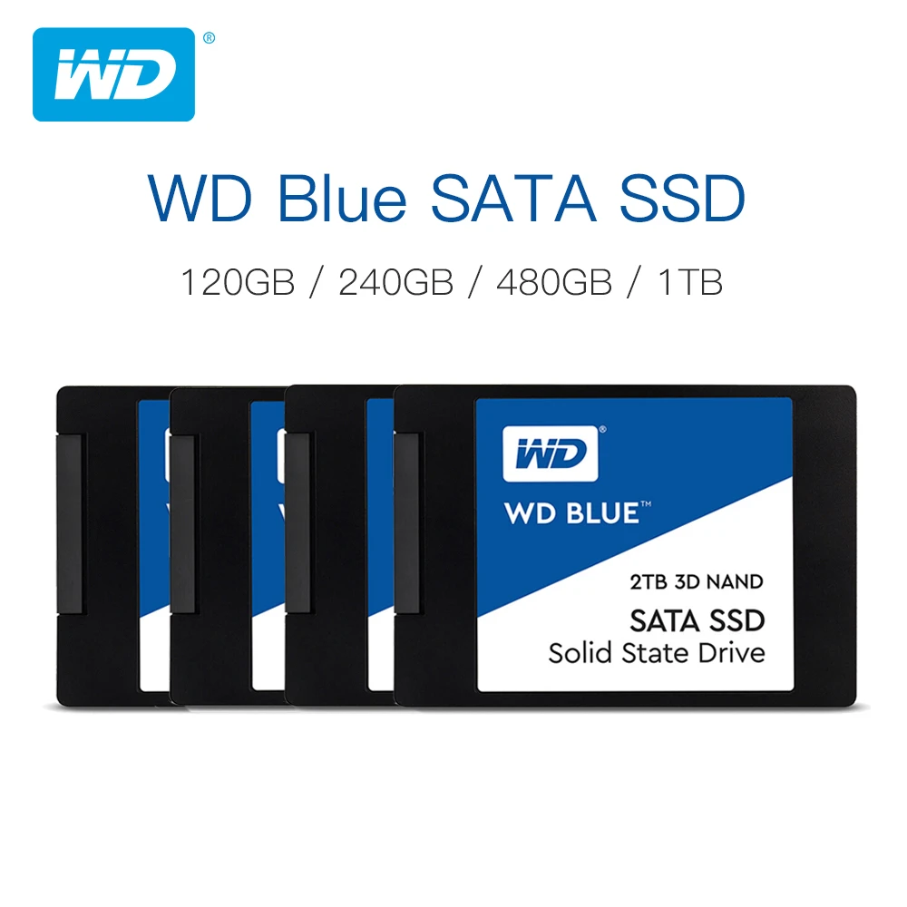 Digital Blue SSD disco duro de estado sólido, interfaz de 500GB, 1TB, SATA 6 Gbit/s, 2,5 pulgadas, NAND, WD, S500G2B0A|Unidades de estado sólido internos| - AliExpress