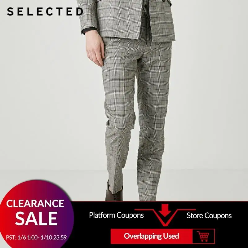 

SELECTED Cotton-blend Grey Slim Fit Suit Pants S|419218514
