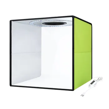 

6 Colors Background With 80pcs LED Beads Photography Tabletop 3200K 6500K Folding Adjustable Brightness Studio Light Box Kit