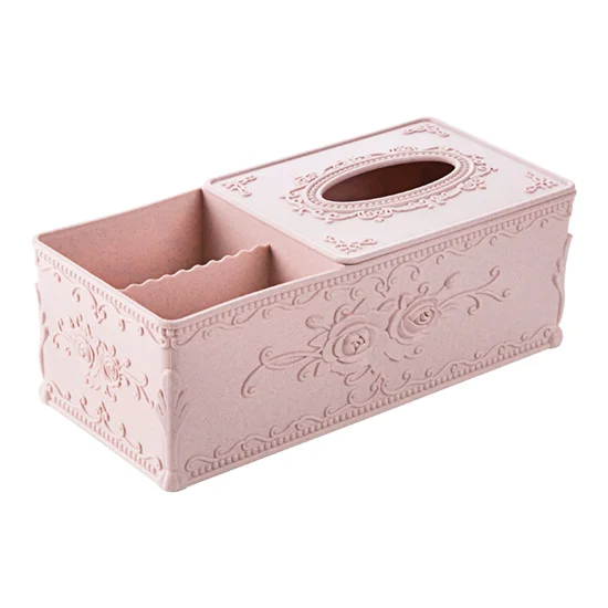 Розовый Tissue Box Обложка домашний автомобильный Настольный Органайзер держатель дистанционного управления органайзер для косметики коробка салфетка бумажный контейнер - Цвет: Розовый