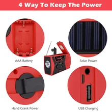 Запасной Солнечный Ручной радио рычаг с AM/FM светодиодный светильник для чтения SOS сигнализация LFX-ING